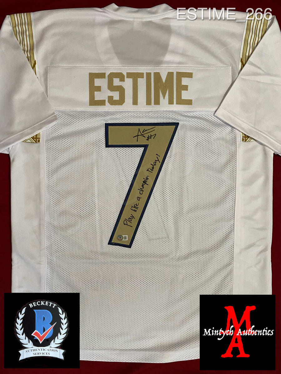 ESTIME_010 - Notre Dame Custom Jersey Autographed By Audric Estime