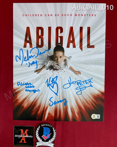 ABIGAIL_010 - 11x14 Photo Autographed By Alisha Weir, Kevin Durand, Melissa Barrera & Kathryn Newton