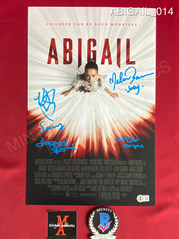 ABIGAIL_014 - 11x17 Photo Autographed By Alisha Weir, Kevin Durand, Melissa Barrera & Kathryn Newton