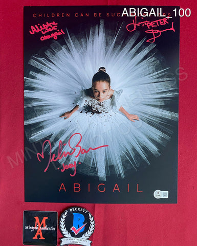 ABIGAIL_100 - 11x14 Photo Autographed By Alisha Weir, Kevin Durand & Melissa Barrera