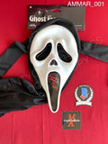 AMMAR_001 - Ghost Face Fun World Mask Autographed By Sonia Ammar