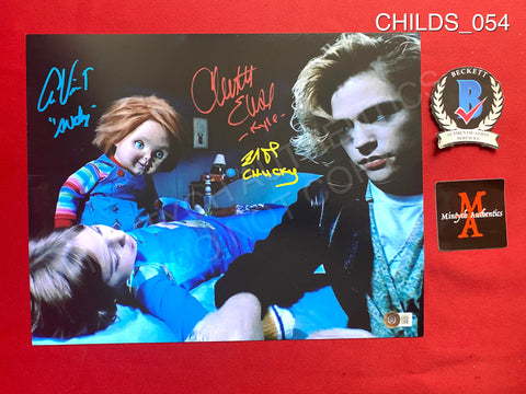 CHILDS_054 - 11x14 Photo Autographed By Brad Dourif & Alex Vincent & Christine Elise