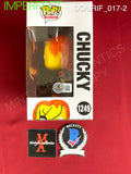 DOURIF_017 - Chucky 1249 Chucky Funko Pop! (IMPERFECT) Autographed By Brad Dourif