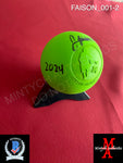 FAISON_001 - Jordan Faison Custom Green Lacrosse Ball Autographed By Jordan Faison