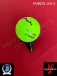 FAISON_004 - Jordan Faison Custom Green Lacrosse Ball Autographed By Jordan Faison