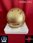 FAISON_010 - Notre Dame Ridell Mini Helmet Autographed By Jordan Faison