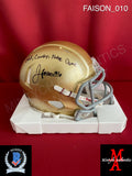 FAISON_010 - Notre Dame Ridell Mini Helmet Autographed By Jordan Faison