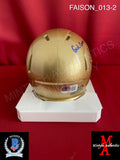 FAISON_013 - Notre Dame Ridell Mini Helmet Autographed By Jordan Faison