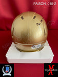 FAISON_015 - Notre Dame Ridell Mini Helmet Autographed By Jordan Faison