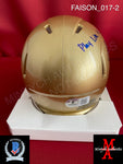 FAISON_017 - Notre Dame Ridell Mini Helmet Autographed By Jordan Faison