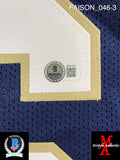 FAISON_046 - Notre Dame Navy Blue Custom Jersey Autographed By Jordan Faison