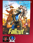 FALLOUT_001 - 11x14 Photo Autographed By Ella Purnell, Aaron Moten & Walton Goggins