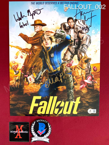 FALLOUT_002 - 11x14 Photo Autographed By Ella Purnell, Aaron Moten & Walton Goggins