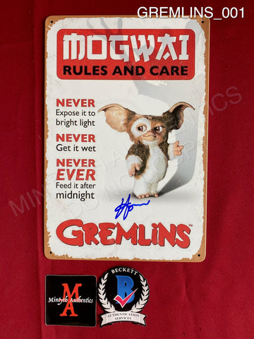 GREMLINS_001 - 8x12 Gremlins Tin Sign Autographed By Howie Mandel