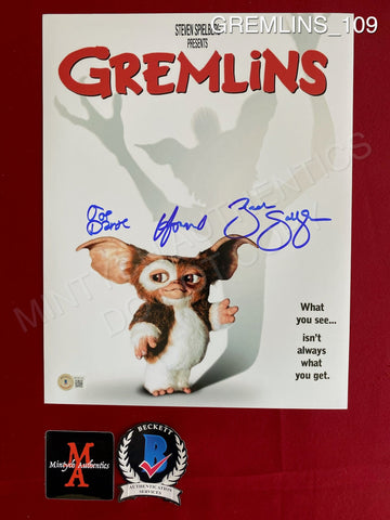 GREMLINS_109 - 11x14 Photo Autographed By Howie Mandel, Zach Galligan & Joe Dante