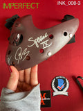 INK_008 - Hannibal Lecter Mask (IMPERFECT) Autographed By Ice Nine Kills members Spencer Charnas, Dan Sugarman, Joe Occhiuti, Ricky Armellino & Patrick Galante