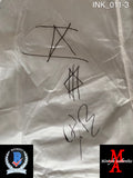 INK_011 - Full Size Plastic Rain Coat Autographed By Ice Nine Kills members Spencer Charnas, Dan Sugarman, Joe Occhiuti, Ricky Armellino & Patrick Galante