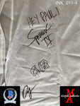 INK_011 - Full Size Plastic Rain Coat Autographed By Ice Nine Kills members Spencer Charnas, Dan Sugarman, Joe Occhiuti, Ricky Armellino & Patrick Galante