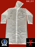 INK_011 - Full Size Plastic Rain Coat Autographed By Ice Nine Kills members Spencer Charnas, Dan Sugarman, Joe Occhiuti, Ricky Armellino & Patrick Galante