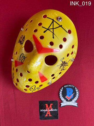 INK_019 - Jason Voorhees Mask Autographed By Ice Nine Kills members Spencer Charnas, Dan Sugarman, Joe Occhiuti, Ricky Armellino & Patrick Galante