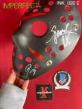 INK_020 - Jason Voorhees Mask (IMPERFECT) Autographed By Ice Nine Kills members Spencer Charnas, Dan Sugarman, Joe Occhiuti, Ricky Armellino & Patrick Galante