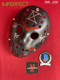 INK_020 - Jason Voorhees Mask (IMPERFECT) Autographed By Ice Nine Kills members Spencer Charnas, Dan Sugarman, Joe Occhiuti, Ricky Armellino & Patrick Galante