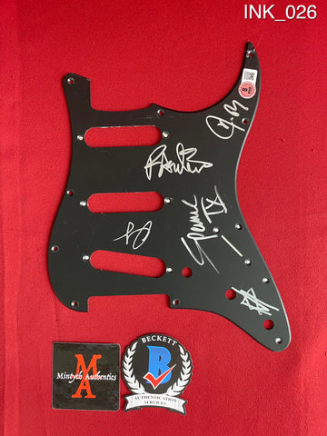 INK_026 - Guitar Black Pick Guard Autographed By Ice Nine Kills members Spencer Charnas, Dan Sugarman, Joe Occhiuti, Ricky Armellino & Patrick Galante