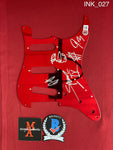 INK_027 - Guitar Red Pick Guard Autographed By Ice Nine Kills members Spencer Charnas, Dan Sugarman, Joe Occhiuti, Ricky Armellino & Patrick Galante