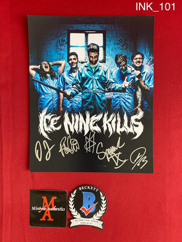 INK_101 - 8x10 Photo Autographed By Ice Nine Kills members Spencer Charnas, Dan Sugarman, Joe Occhiuti, Ricky Armellino & Patrick Galante