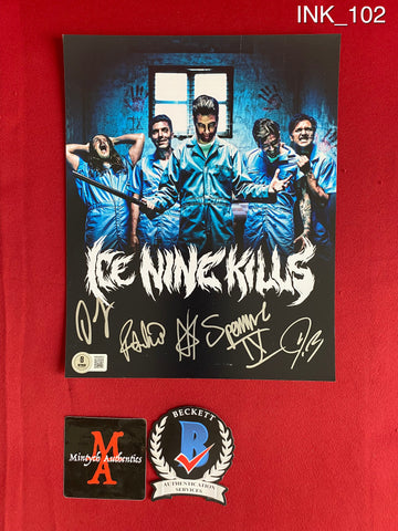 INK_102 - 8x10 Photo Autographed By Ice Nine Kills members Spencer Charnas, Dan Sugarman, Joe Occhiuti, Ricky Armellino & Patrick Galante