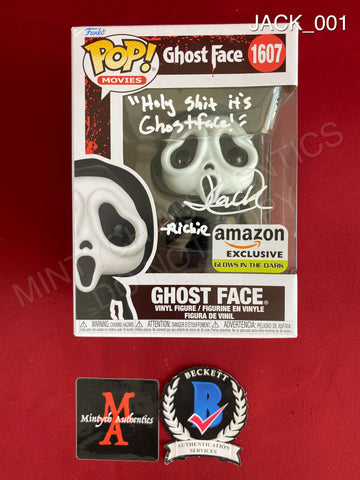 JACK_001 - Ghost Face 1607 Ghost Face AMAZON Exclusive Funko Pop! Autographed By Jack Quaid