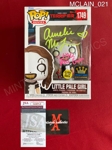 MCLAIN_021 - Terrifier 1749 Little Pale Girl Funko Pop! Autographed By Amelie McLain