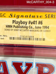 McCARTHY_004 - June 1994 Playboy (9.0) CGC Slabbed & Graded Magazine Autographed By Jenny McCarthy