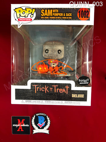 QUINN_003 - Trick 'r Treat 1002 Sam With Pumpkin & Sack Funko Pop! Autographed By Quinn Lord