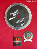 SAW_020 - 7" Real Saw Blade Black 7" Real Saw Blade Autographed By Tobin Bell & Shawnee Smith