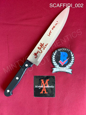 SCAFFIDI_002 - Real 8" Steel Knife Autographed By Samantha Scaffidi