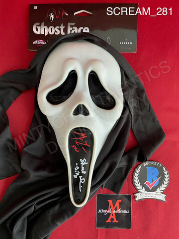 SCREAM_281 - Ghost Face Fun World Mask Autographed By Matthew Lillard & Skeet Ulrich