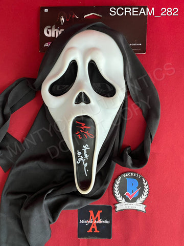 SCREAM_282 - Ghost Face Fun World Mask Autographed By Matthew Lillard & Skeet Ulrich