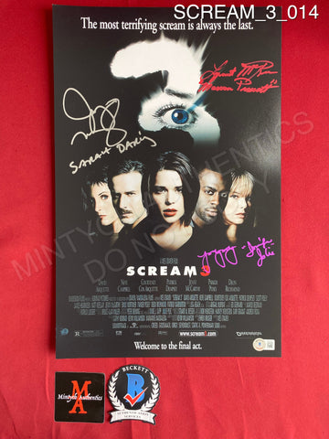 SCREAM_3_014 - 11x17 Photo Autographed By Jenny McCarthy, Lynn McRee & Parker Posey