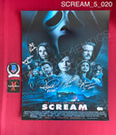 SCREAM_5_020 - 16x20 Photo Autographed By Jack Quaid, Jasmin Savoy Brown, Melissa Barrera, Mikey Madison & Neve Campbell