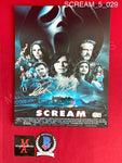 SCREAM_5_029 - 11x14 Photo Autographed By Jack Quaid, Jasmin Savoy Brown, Mikey Madison, & Neve Campbell