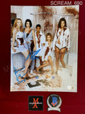 SCREAM_690 - 11x14 Photo (IMPERFECT) Autographed By Neve Campbell & Heather Graham & Tori Spelling