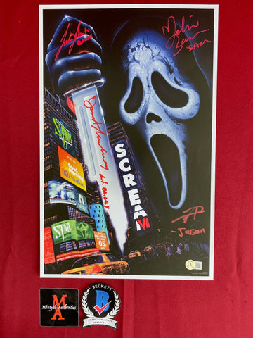 SCREAM_927 - 11x17 LE Scream 6 Theater Mini Poster Autographed By Tony Revolori, Dermot Mulroney, Melissa Barrera & Liana Liberato