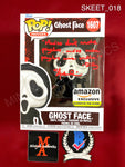 SKEET_018 - Ghost Face 1607 Ghost Face AMAZON Exclusive Funko Pop! Autographed By Skeet Ulrich