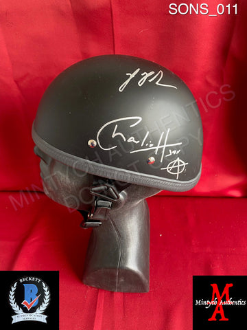 SONS_011 - Motorcycle Helmet Autographed By Charlie Hunnam & Ron Perlman