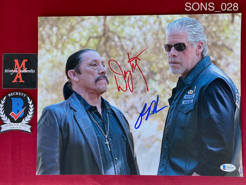 SONS_028 - 11x14 Photo Autographed By Ron Perlman & Danny Trejo