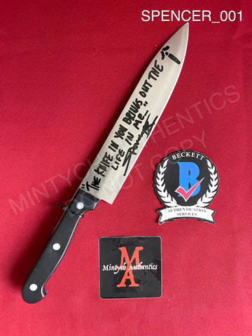 SPENCER_001 - Real 8" Steel Knife Autographed By Spencer Charnas