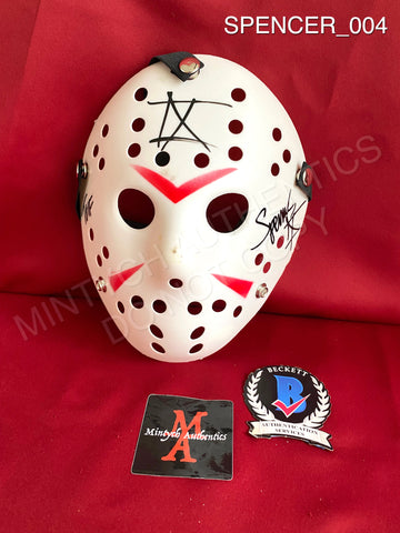 SPENCER_004 - Jason Voorhees Hockey Mask Mask Autographed By Spencer Charnas