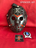 SPENCER_007 - Jason Voorhees Hockey Mask Mask Autographed By Spencer Charnas