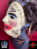 TCM_043 - Leatherface Trick or Treat Studios Mask Autographed By (6) Teri McMinn, Ed Neal, Allen Danzinger, William Vail, John Dugan, Ed Guinn